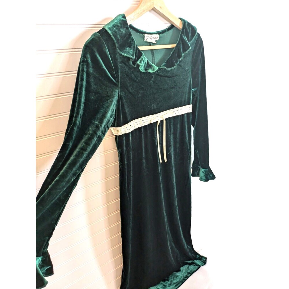 Vintage My Michelle Velvet Dress Women Sz 16 90s Empire Waist Holiday Christmas